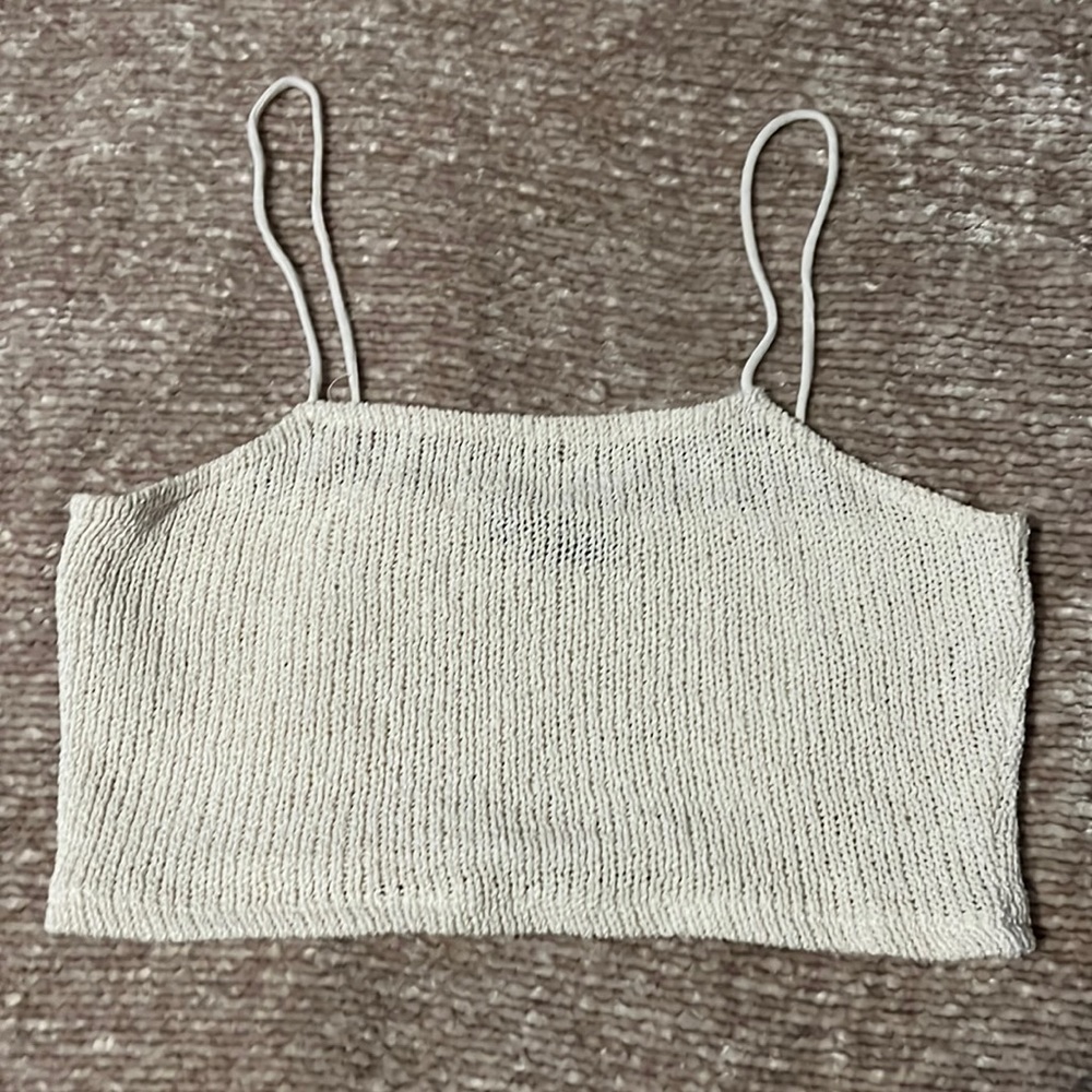 Bershka medium knit bralette top crop top made in turkey